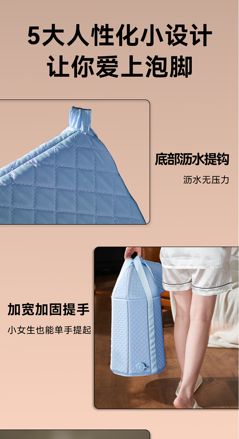 绿色加厚保温泡脚桶塑料盆足疗桶套一次性使用详情12