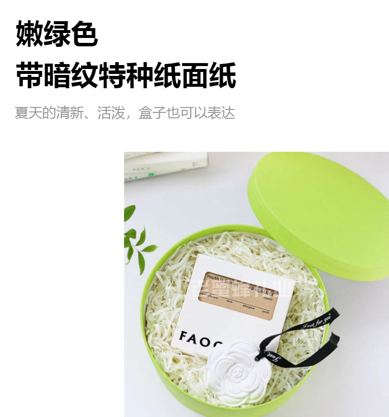 圆形牛皮纸盒圆形伴手礼盒子礼物盒礼品盒圣诞包装盒饼干烘焙包装详情9