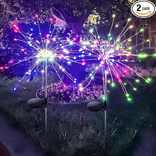 Firework lanterns, outdoor solar ground-mounted light strings, Christmas courtyard cross-border TEMU bestsellers, LED garden decorative lights pic 8