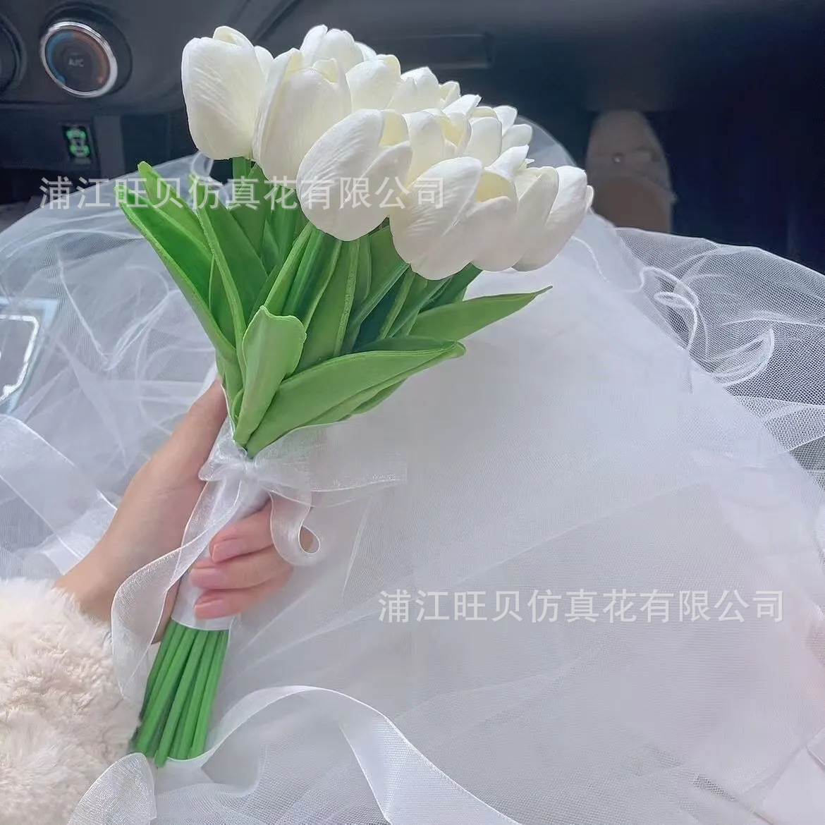 韩系仿真马蹄莲新娘手捧花求婚花束高级感白色结婚领证花束道具详情11