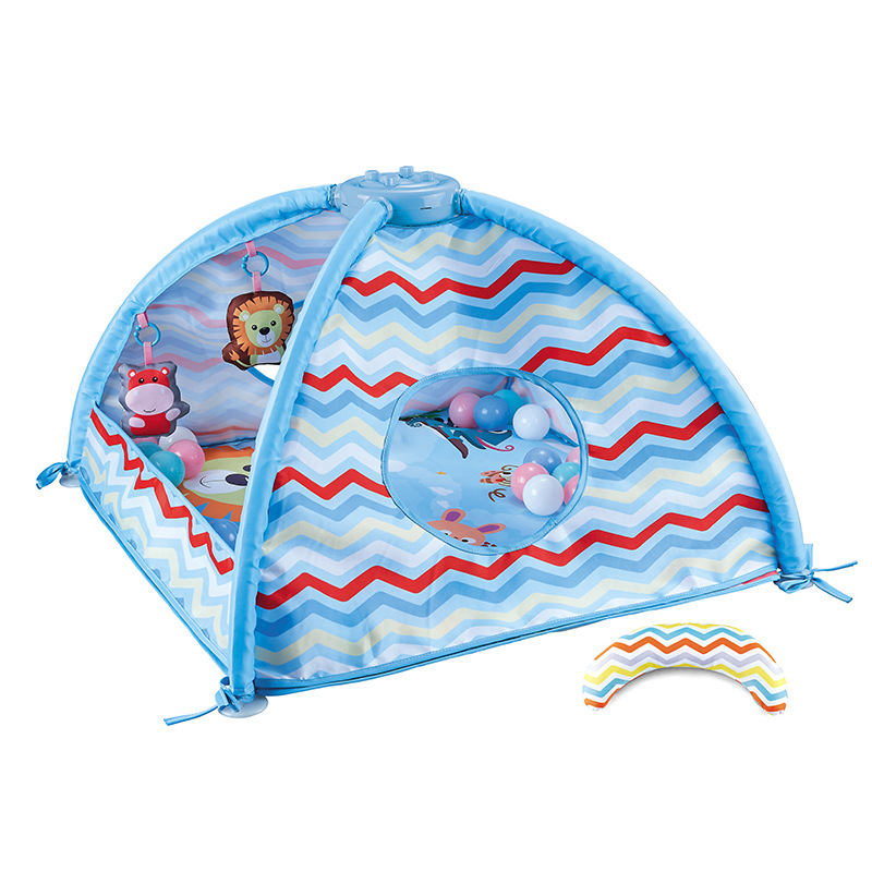 New baby fitness frame, ocean ball pool play mat, baby crawling carpet, foldable music interactive toy pic 3