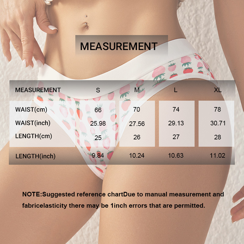 YANNI2024 Summer New Export underwear Women Lift buttocks Comfortable antibacterial cotton crotch fruit strawberry triangle pants Soft, cute and sexy underwear cross-border wholesale pic 1