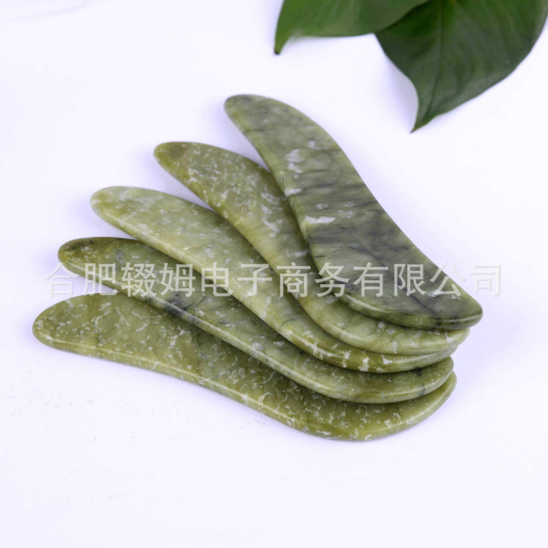 天然岫玉玉石板面部美容按摩器全身通用牛角刮板岫玉刮痧板经络详情43