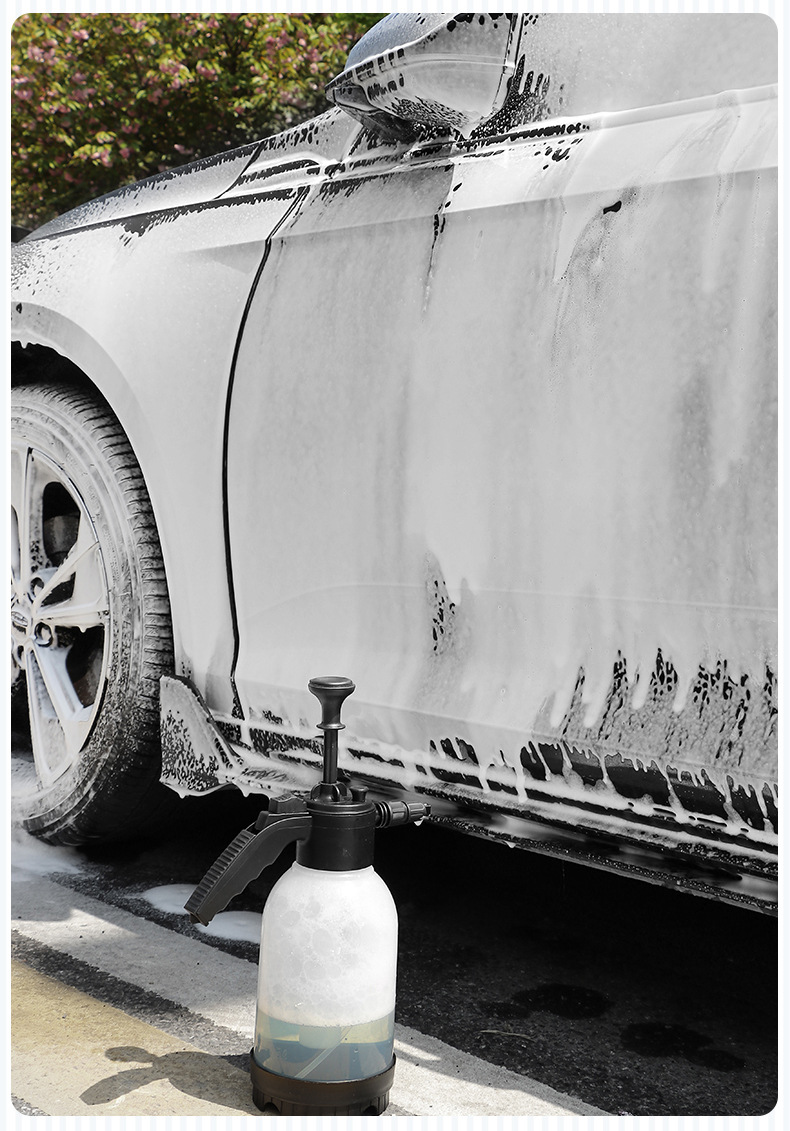 Special 2L foam spray bottle for car washing, hand-held spray type for household flower watering, pneumatic sprayer, manual bottle pic 15