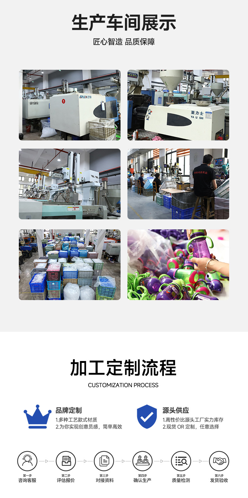 Baby bottles, anti-choking and shock-resistant PP bottles with handles and grips, wholesale of baby products, cross-border factory customization pic 12
