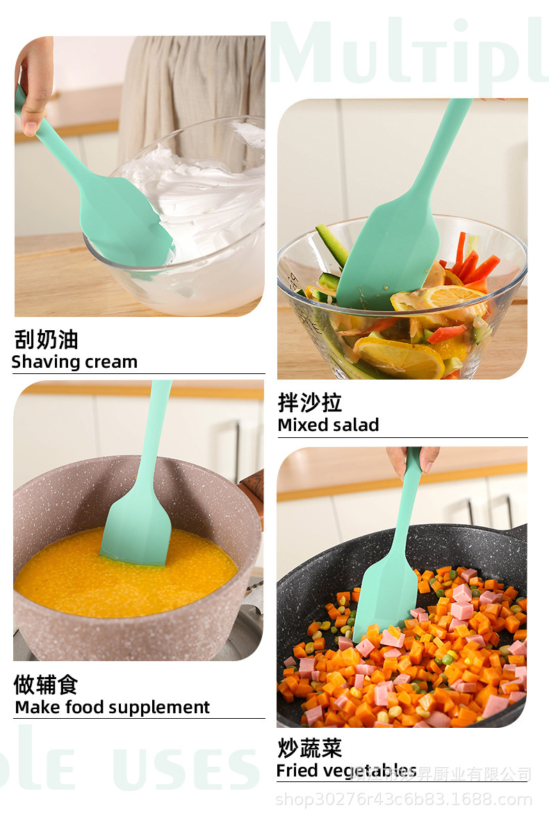 一体式全包硅胶刮刀牛油搅拌平刀蛋糕烘焙工具奶油刮刀详情4