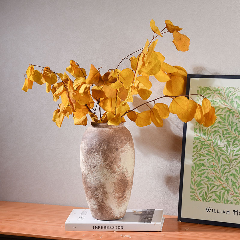 陶瓷花瓶复古风侘寂风插花花器样板房家居饰品摆件高级感装饰摆设详情7