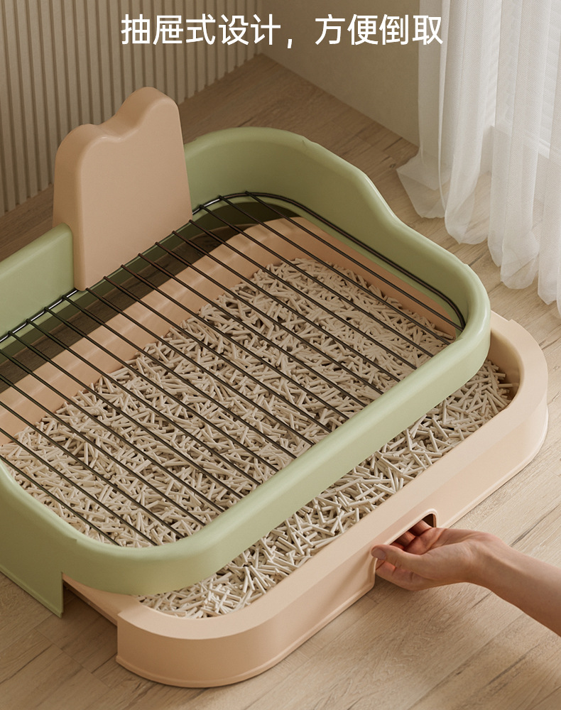 Direct sales from the manufacturer of extra-large dog toilets with high fences, iron mesh flat plates, anti-stepping, urine splash-proof and easy-to-clean extra-large dog urinals pic 5