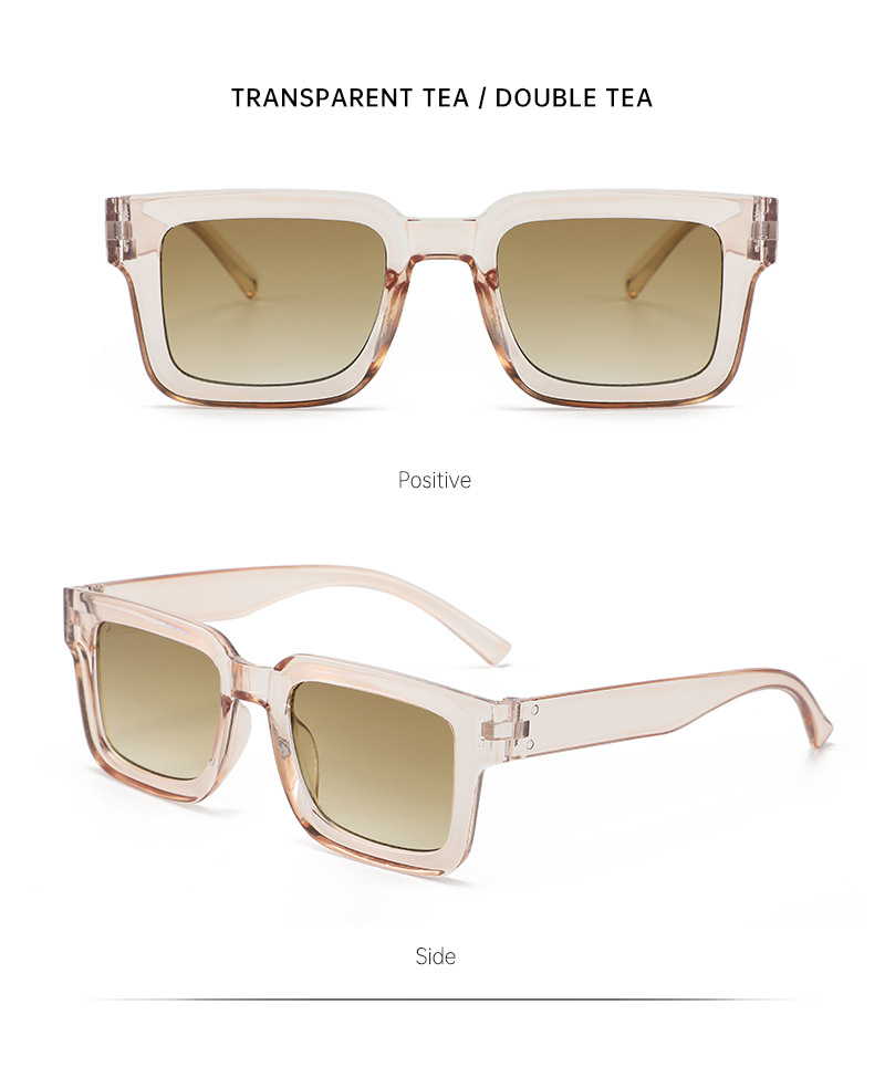 Small-framed concave-convex sunglasses, square for taking photos, UV protection, Korean-style sunglasses, trendy, natural and versatile, sunshade sunglasses pic 11