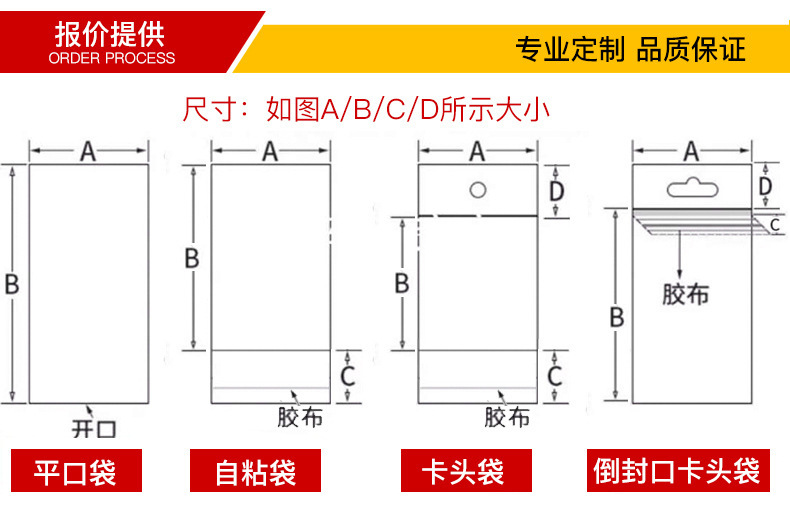 opp平口袋印logo9丝无封口明信片透明包装袋齐口袋不封口加厚定制详情6