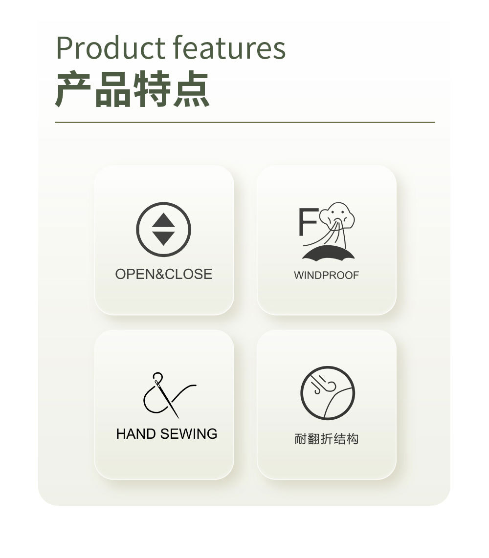 【外贸】星宝跨境三折半自动伞出口雨伞3 folding umbrella stock详情5