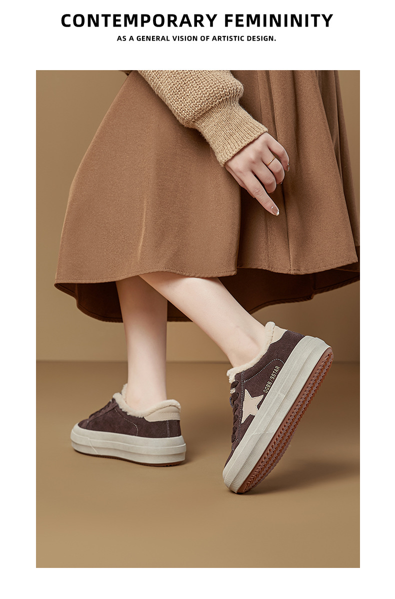 头层牛皮小白鞋女2025冬季新款平底加绒保暖板鞋休闲百搭豹纹女鞋详情26