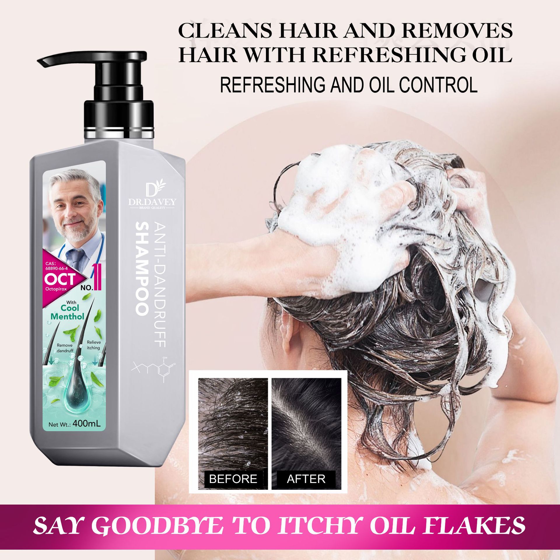 Anti-hair loss shampoo Anti-dandruff shampoo Deep Cleansing pic 7