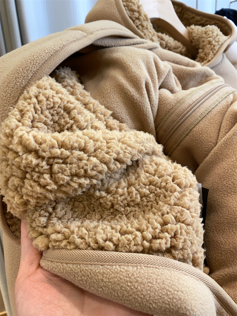 黑科技发热双面摇粒绒拉链连帽加厚情侣外套卫衣女详情19