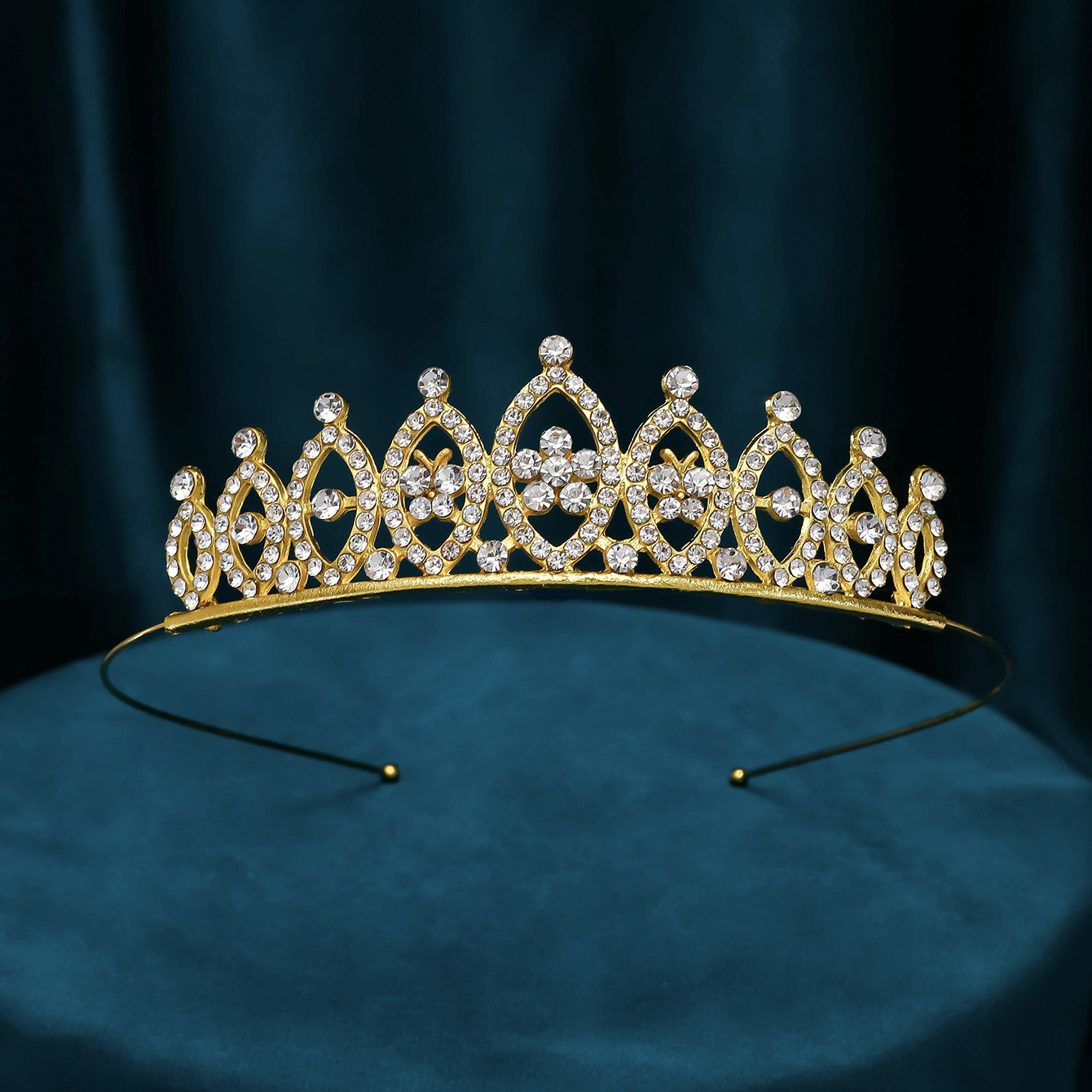 Niños coronas niñas princesas adorables aros de pelo bebé espectáculo de fiesta accesorios de pelo corona de novia novia tocados de novia al por mayor pic 5