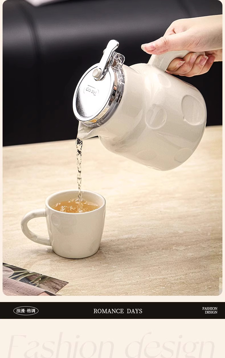 陶瓷茶壶可过滤家用花茶壶茶水分离单壶泡茶器耐高温功夫沏茶壶详情5