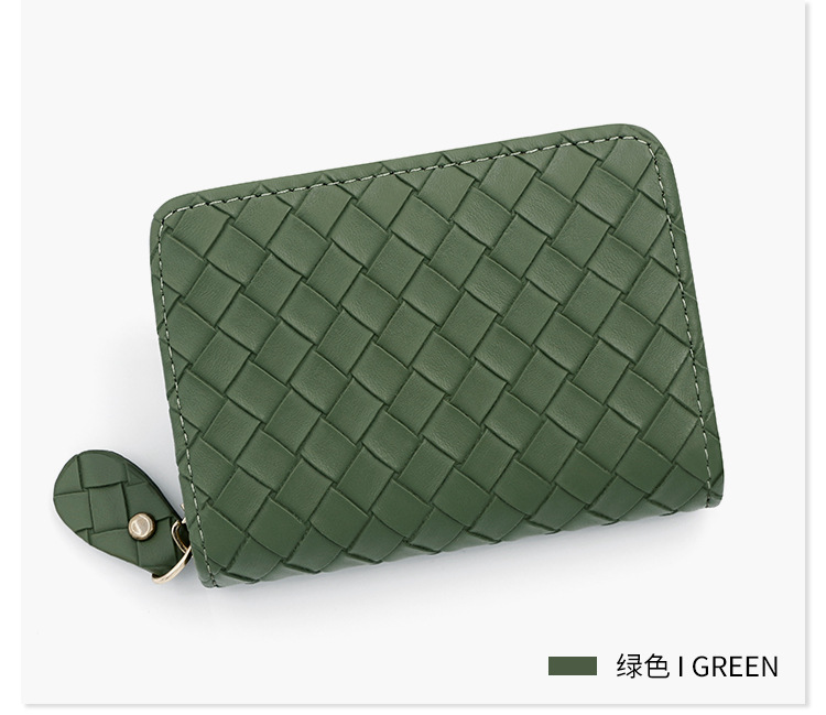 时尚Ins风编织女士卡包拉链小零钱包 男女式风琴卡包多卡位卡套详情11