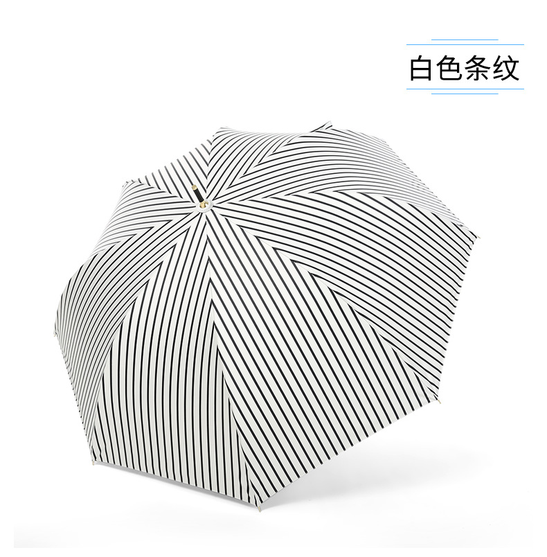 日系小清新8骨黑胶直杆伞长柄雨伞伞简约广告伞复古男女广告雨伞详情23