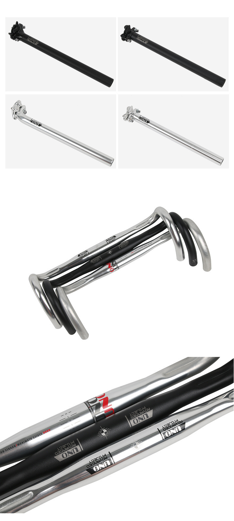 Taiwan UNO road bike corner handlebars 25.4/31.8 aluminum alloy racing small corner handlebars ultra-light road bike handlebars pic 14