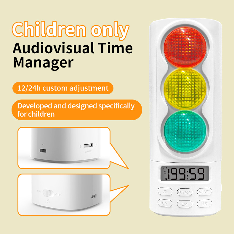 New cross-border traffic light timer, student enlightenment learning check-in schedule, high appearance level self-discipline timer pic 4