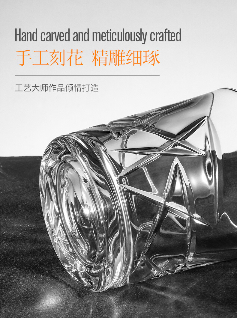 莱克斯捷克进口水晶加厚威士忌酒杯家用经典创意直筒古典洋酒杯详情9
