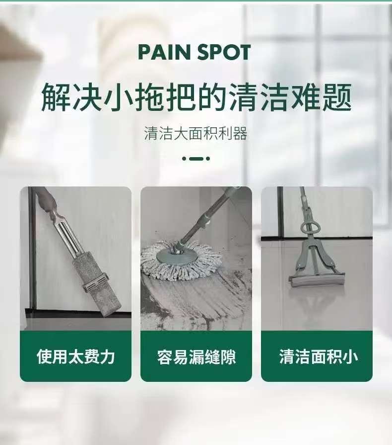 学校工厂大号尘推平板拖把排拖棉线拖把大号平拖家用不锈钢杆商场详情5