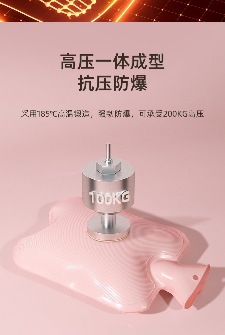 注水热水袋加厚防爆女生暖手热敷肚子暖脚神器仿兔绒灌水暖手袋详情11