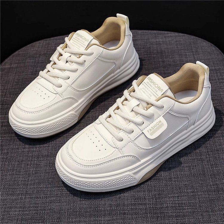 爆款皮面小白鞋女2024秋季新款鞋子百搭女鞋厚底板鞋休闲鞋运动鞋详情4