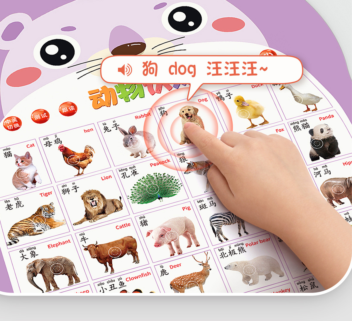 宝宝有声早教挂图启蒙婴儿点读发声识字书墙贴玩具儿童拼音字母表详情7