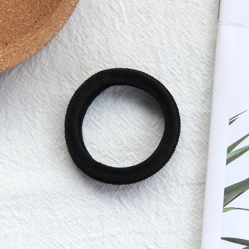 Simple and high-elasticity Korean-style seamless hair tie, durable leather band for women, hair tie, high ponytail leather cover and headwear pic 5