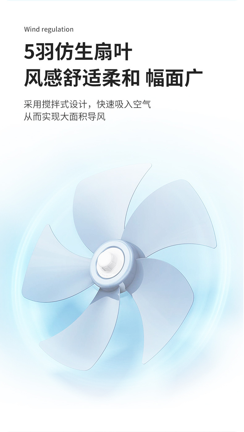 New cross-border electric fan, desktop small fan, office table fan, USB charging model, student bedroom with night light pic 8