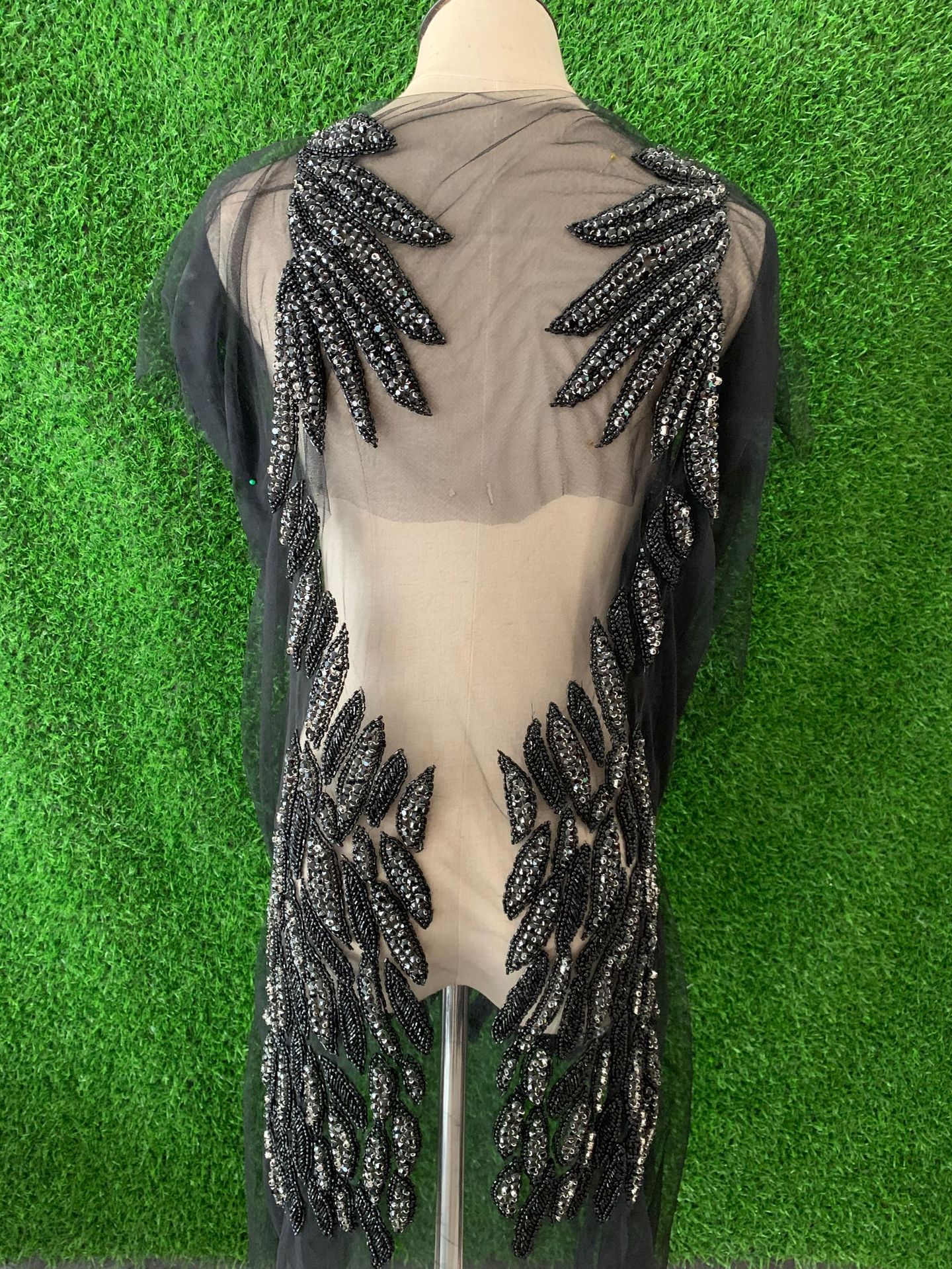 2022新款重手工贴花40*70CM婚纱礼服亮片贴花详情7