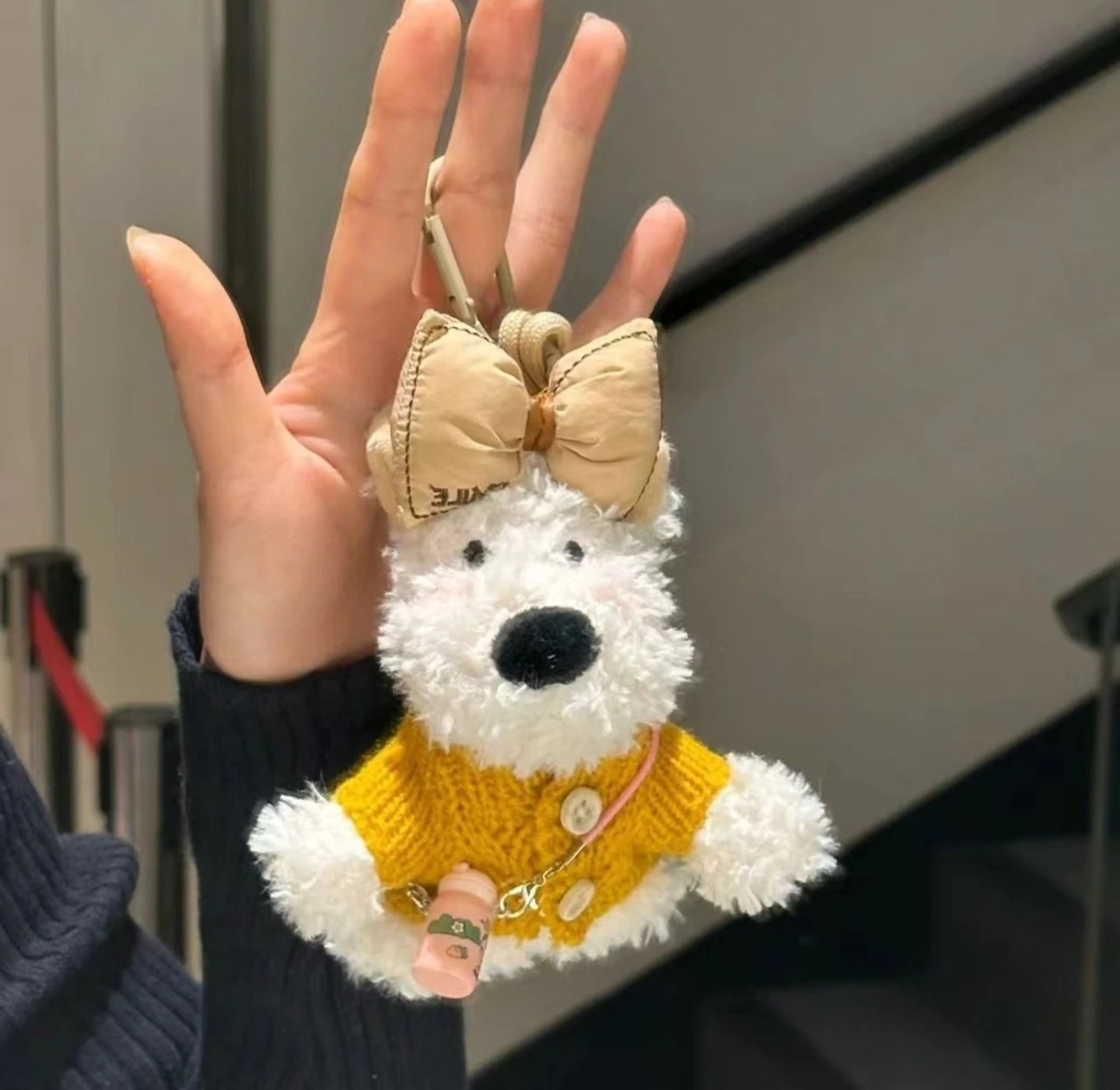 网红爆款西高地毛绒挂件公仔可爱潦草小狗包包挂饰车载摆件小礼物详情21