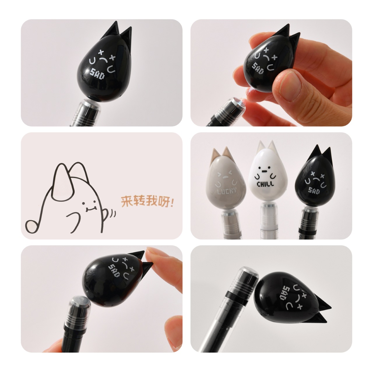 Chenxi Healing Floating Pen 0.5mm Gel Pen, Student stationery, Plastic Long Pen Cap, stress-relieving Wholesale Writing pen pic 5