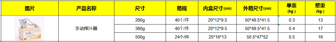 严选手动榨汁机多功能家用小型柠檬果榨汁机神器塑料压汁机榨汁器详情2