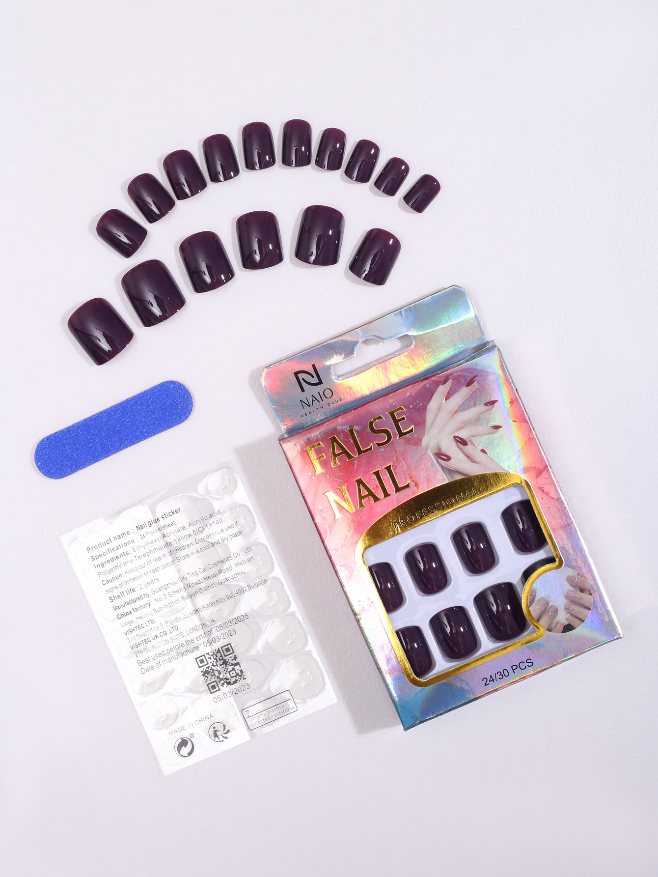 厂家批发纯色短圆潮酷穿戴甲爆款简约可拆卸假指甲美甲贴片美容护肤彩妆指甲油护甲油详情5