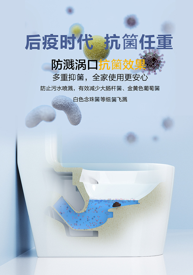 8128防溅水冻裂卫浴家用抽水马桶座便器洁具批发酒店工程坐便器详情8