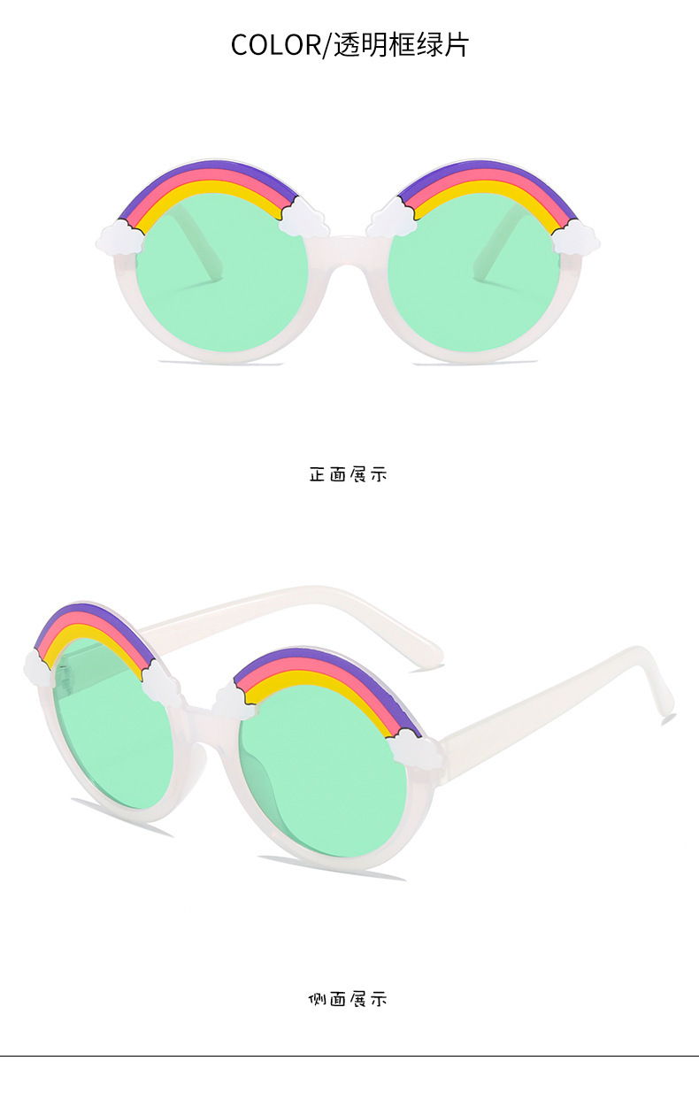 Rainbow niños gafas de sol al por mayor nuevos dibujos animados rainbow jelly color kids shades en stock gafas decorativas pic 12