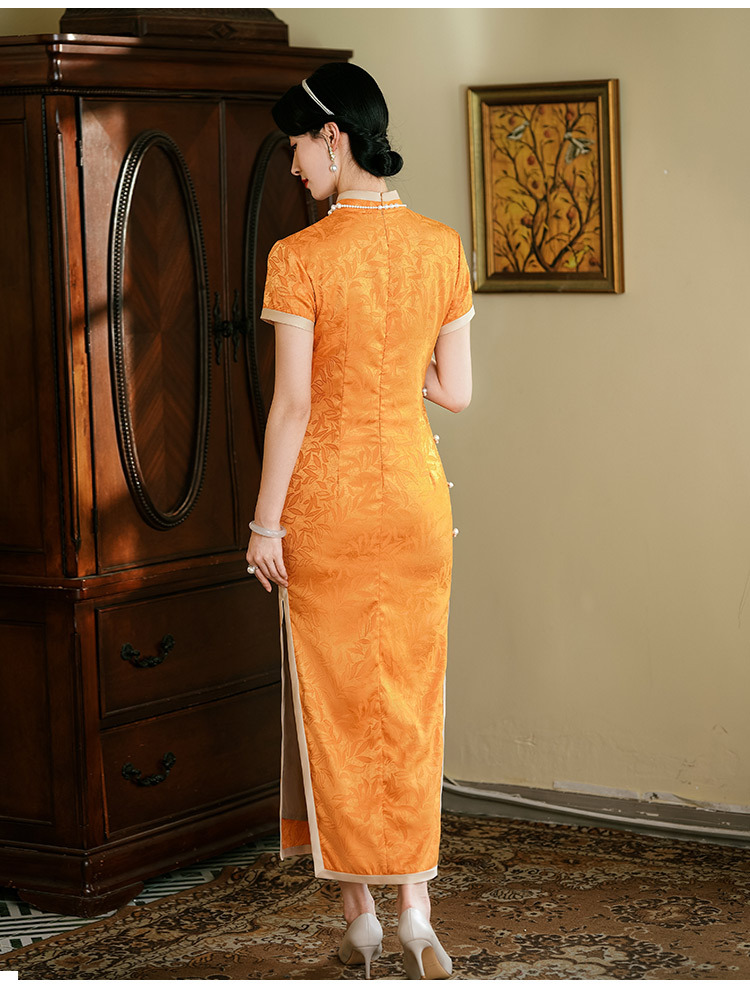National trend cheongsam for women, Republic of China couple battle robes, Mongolian robes, slimming design sense pic 7