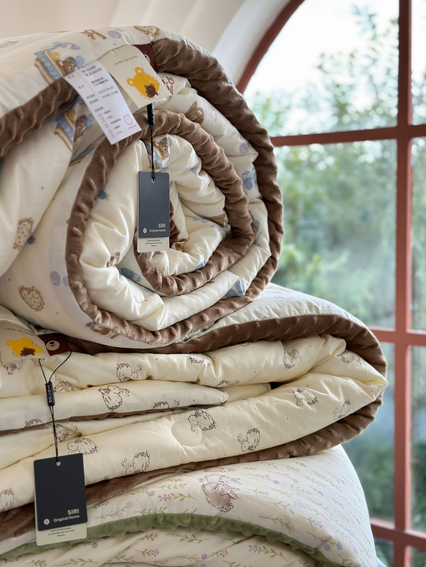 13372 All-cotton cartoon small floral print spring and autumn quilt soothing, bean quilt warm and fleece winter quilt core pic 4