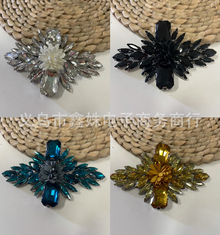 Handmade DIY water drill splicing glass drill diamond-shaped small flower clothing decoration pic 11