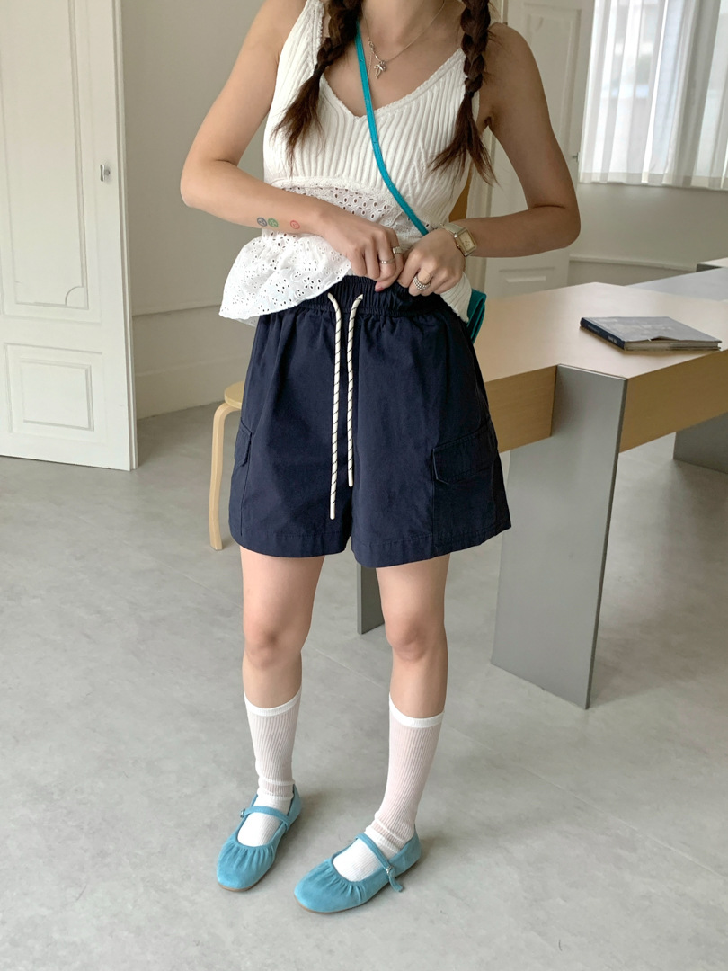 GAGD Japanese-style casual workwear shorts for women, Korean high-waisted loose, slimming, tight-waisted wide-leg shorts pic 13