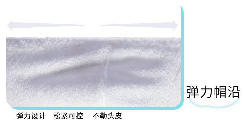 珊瑚绒小熊干发帽女吸水速干毛巾可爱浴帽儿童干发帽子擦头包头巾详情8