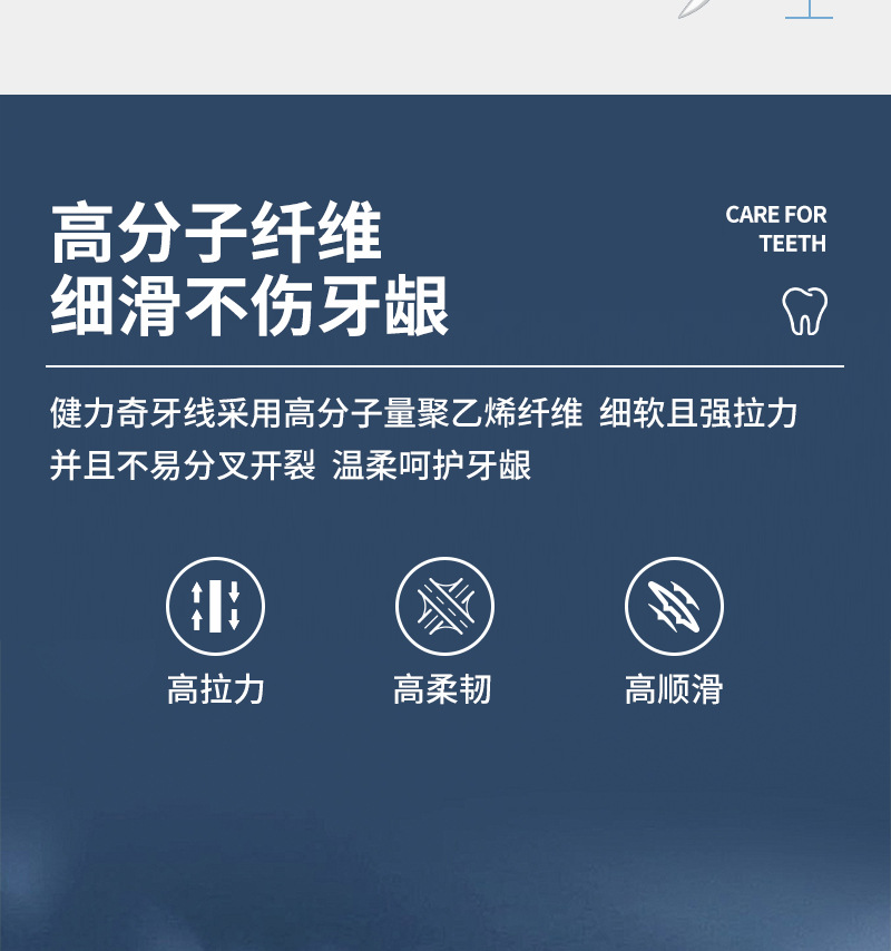 批发健力奇细滑护理牙线棒一次性剔牙神器口腔清洁净齿大容量包邮详情5