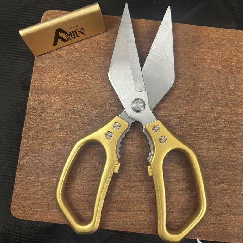 大头剪刀省力不锈钢厨房剪刀鸡鱼肉鸡骨剪刀强力家用食物大剪骨刀详情2