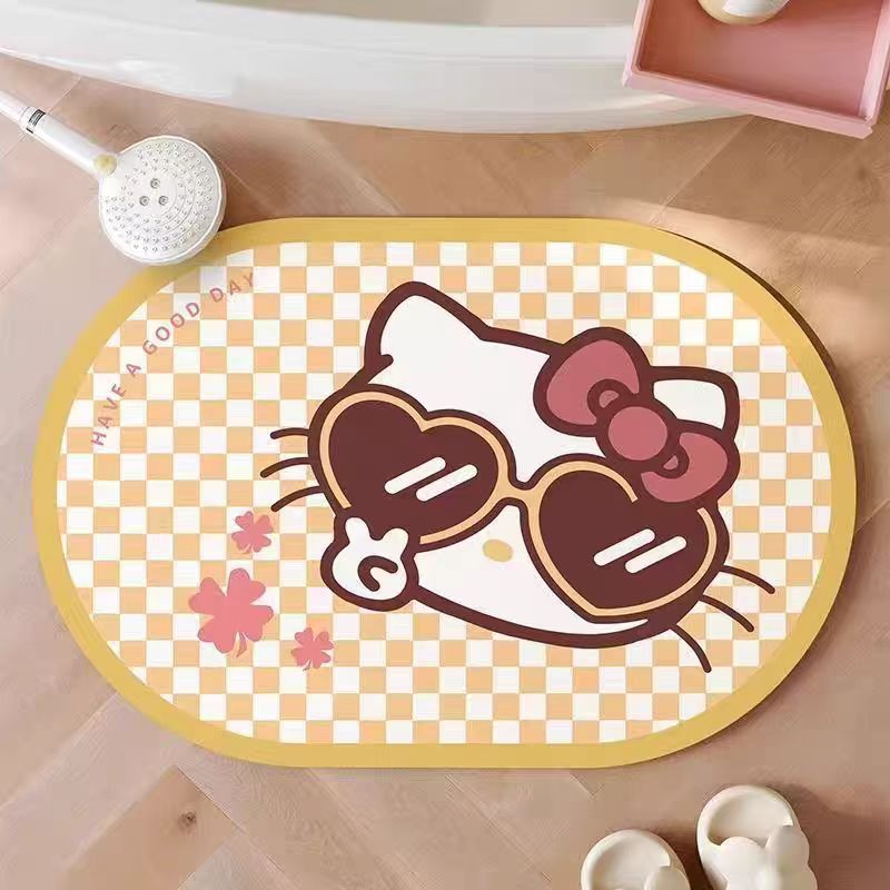 卡通可爱HelloKitty地垫家用浴室吸水卫生间门口防滑脚垫详情31