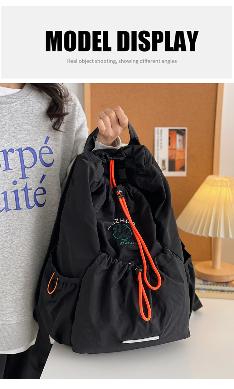 Wholesale and customization of large-capacity, simple and versatile backpacks for women, fashionable and lightweight travel bags for sports women pic 6