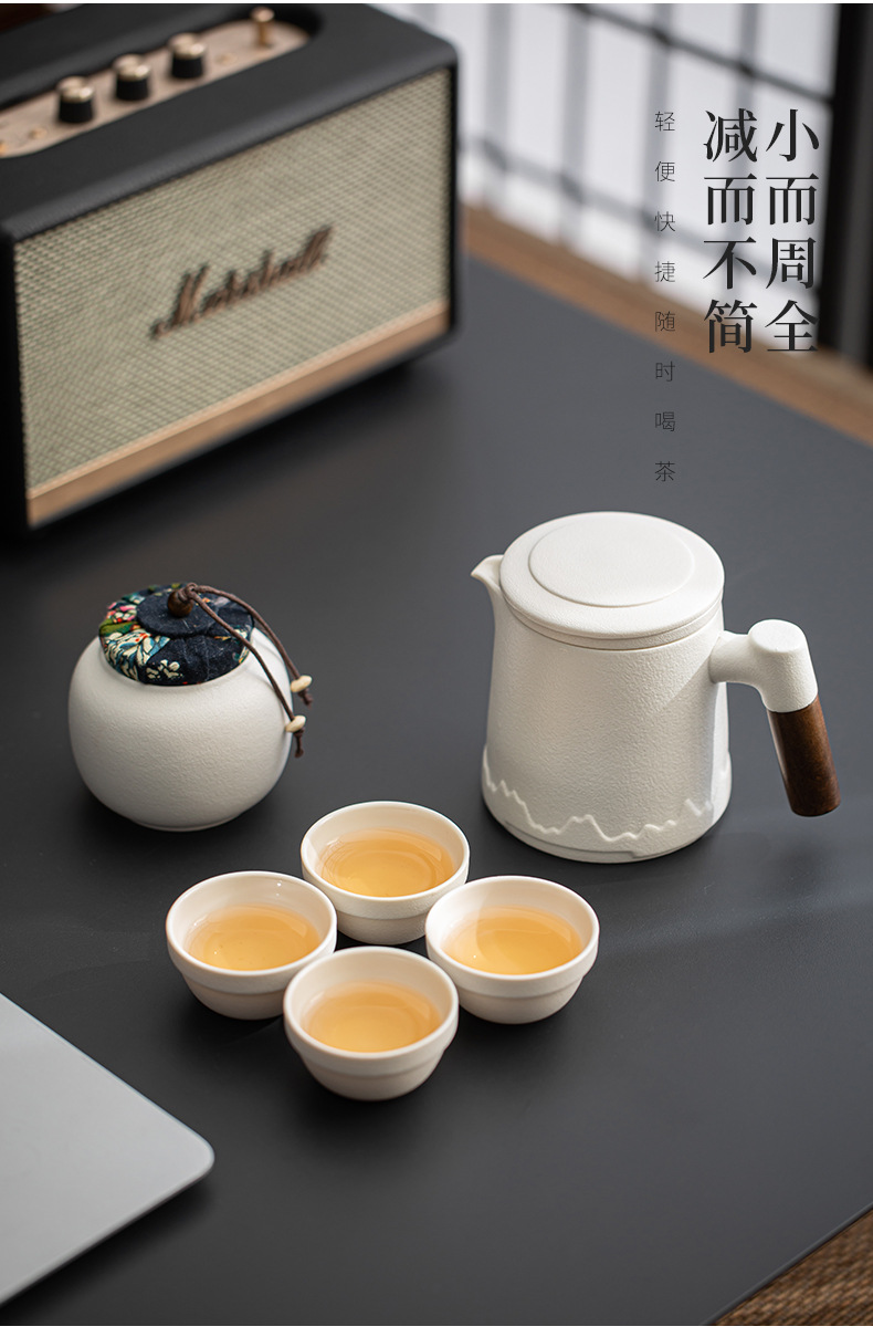 日式旅行茶具套装黑陶快客杯便携式收纳功夫泡茶器伴手礼定制logo详情24