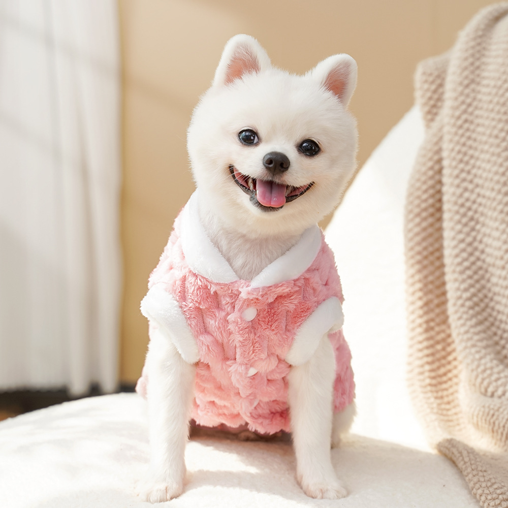 New autumn and winter collection of dog towing clothes, Bichon Frise pet, Teddy, Schnauzer cat supplies with fleece for wholesale pic 14