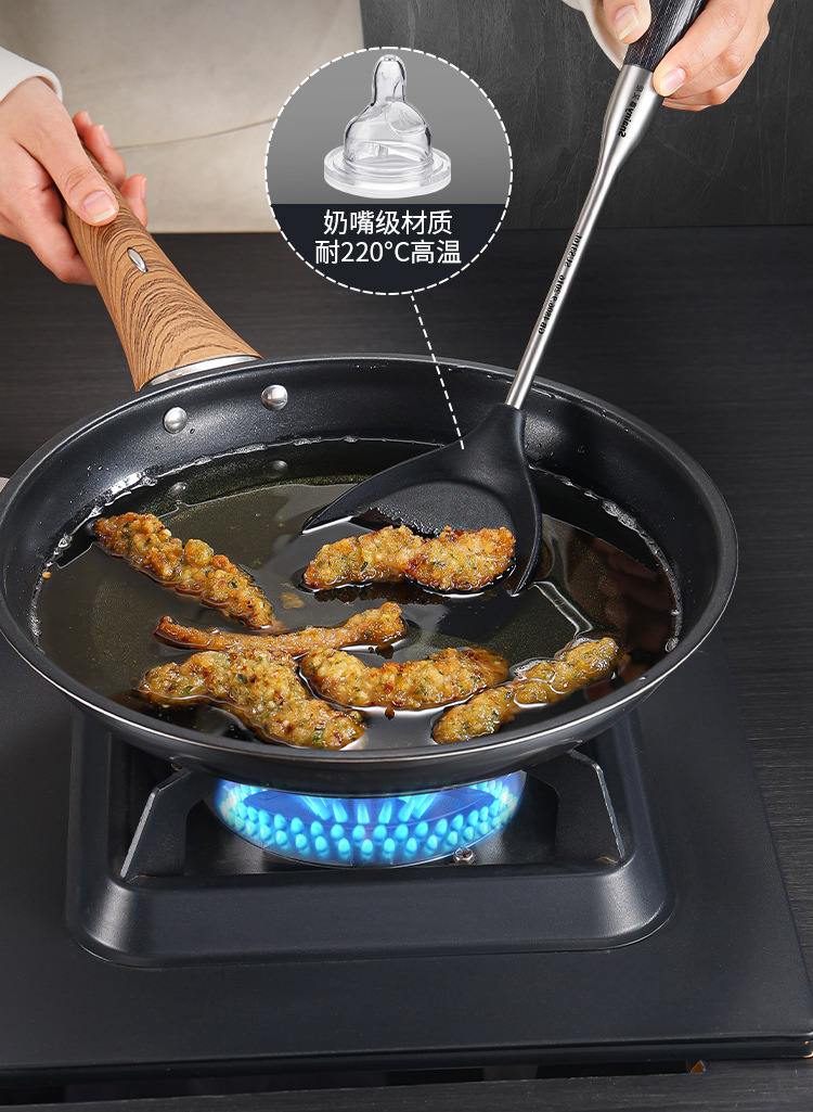 硅胶锅铲家用316食品级耐高温不粘锅防烫铲炒勺炒菜铲子套装详情11